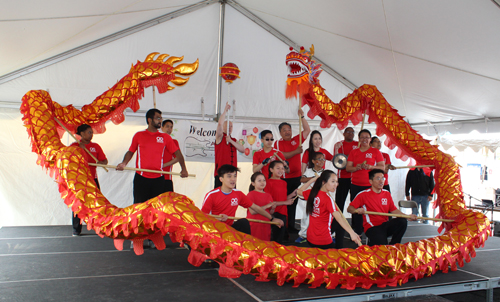 Cleveland OCA Dragon Dance Team at the 2018 Cleveland Asian Festival