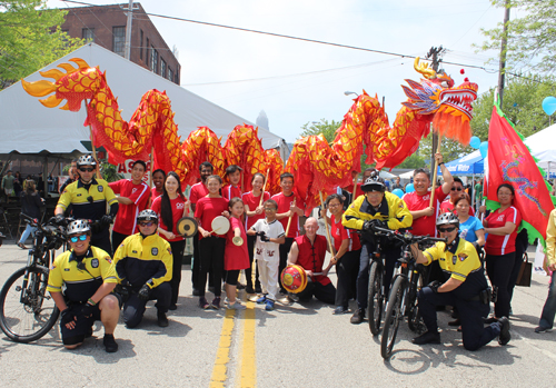 Posing with the Cleveland OCA Dragon Dance Team at the 2018 Cleveland Asian Festival