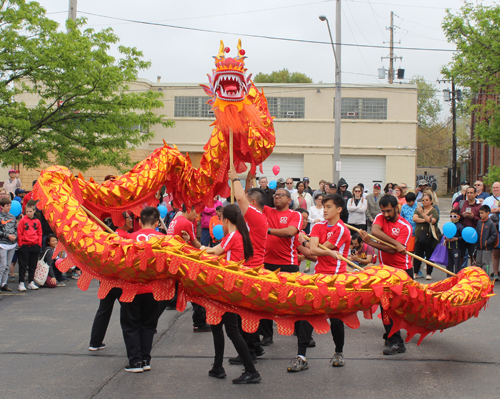 the Cleveland OCA Dragon Dance Team at the 2018 Cleveland Asian Festival