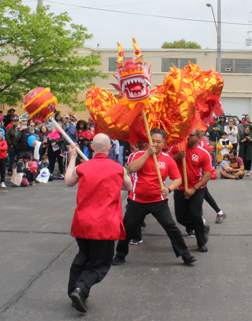 the Cleveland OCA Dragon Dance Team at the 2018 Cleveland Asian Festival