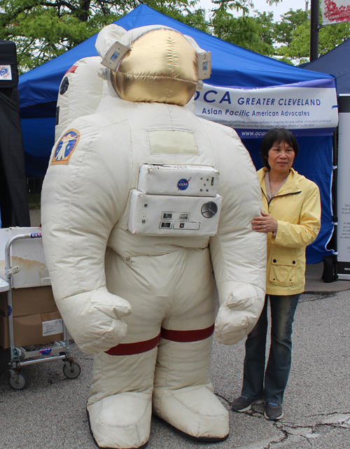 At the NASA booth