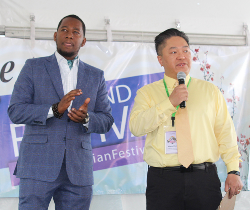 Councilman Basheer Jones and Wayne Wong