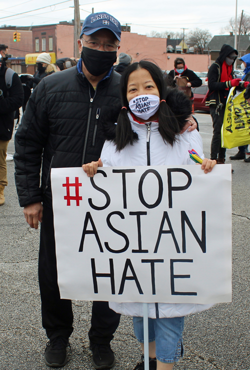 Stop Asian Hate sign at Cleveland rally