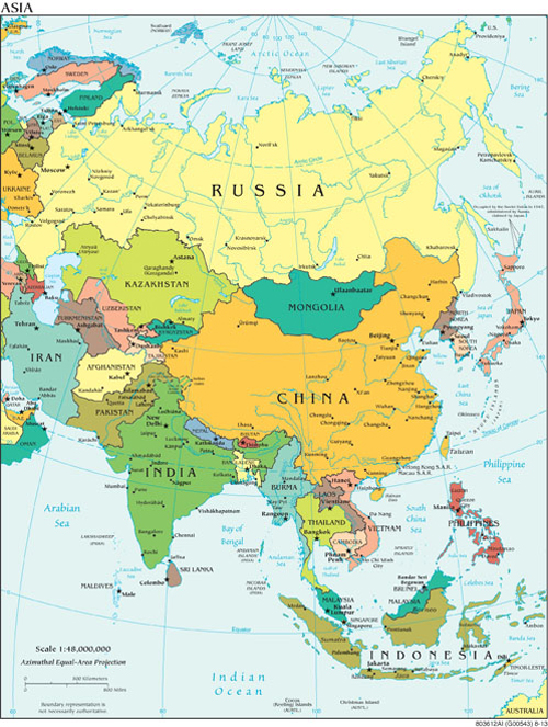 Map of Asia