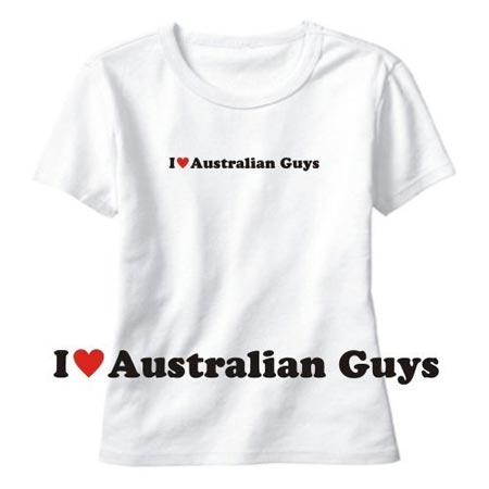 I love Australian Guys t-shirt