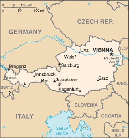 Map of Austria