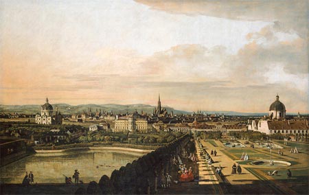 A painting by Canaletto of Vienna during the first half of the eighteenth century