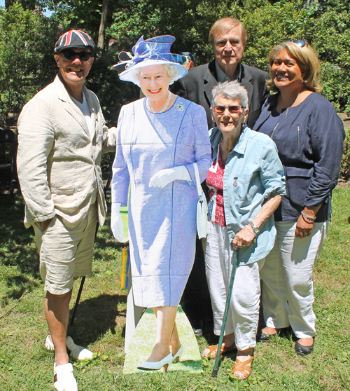 Posing with Queen Elizabeth