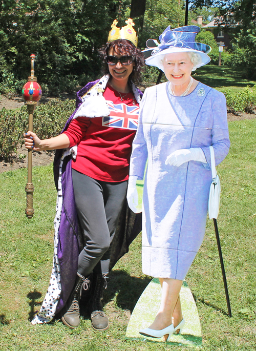 Posing with Queen Elizabeth