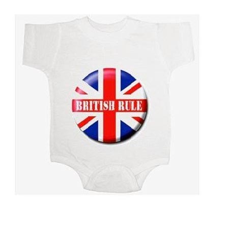 British Rule baby onesie