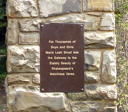 Marie Leah Bruot in British Cultural Garden in Cleveland Ohio (photo by Dan Hanson) aka Shakespeare Garden