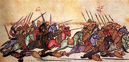 The Battle of Anchialos (917), in which the Bulgarians defeated the Byzantines