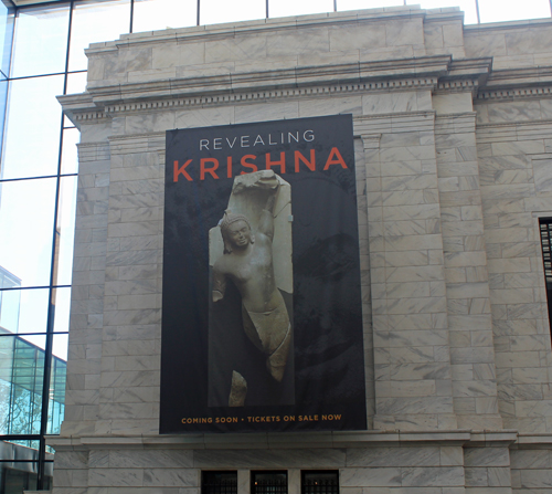 Revealing Krishna:: Journey to Cambodia's Sacred Mountain exhibit sign in Cleveland Museum of Art