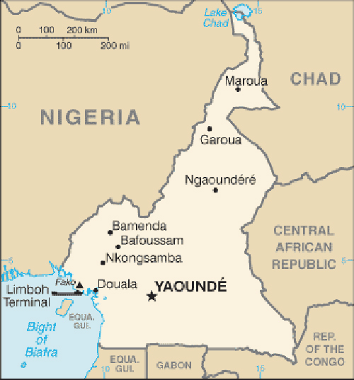 Map of Cameroon