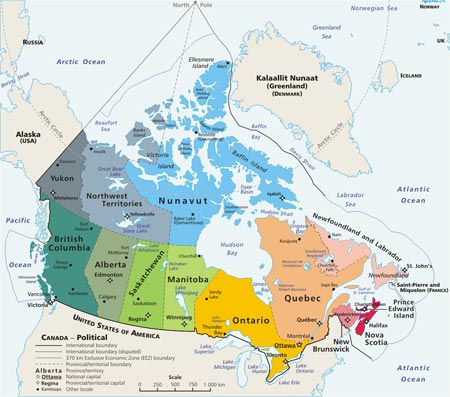 Provinces In Canada. Provinces of Canada