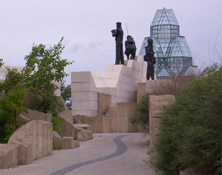 Peacekeeping Monument, seen from southeast entrance, Ottawa, Ontario