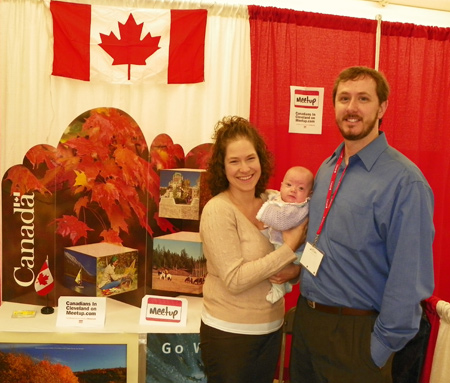 Richard Arnold with his wife Elizabeth and baby Madalyn at The Cleveland Home & Garden Show