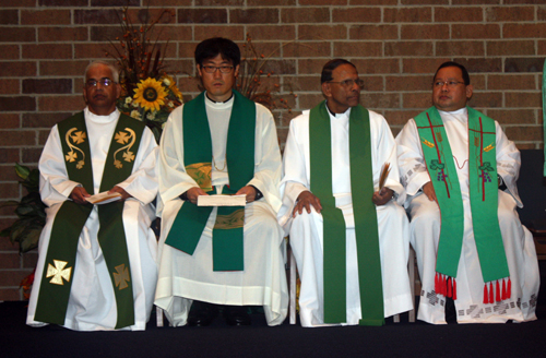 Priests at Asian Catholic Mass 