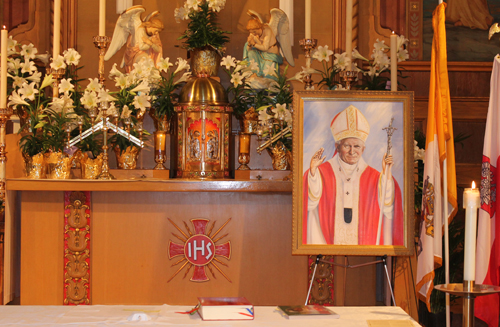 Altar at St Barbara Catholic Church in Cleveland