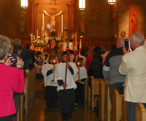 Recessional procession at St Barbara Church