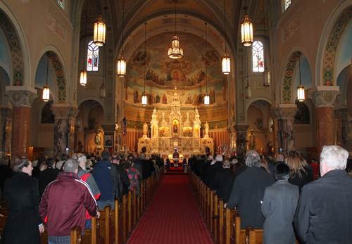 Mass Mob crowd at St. Casimir