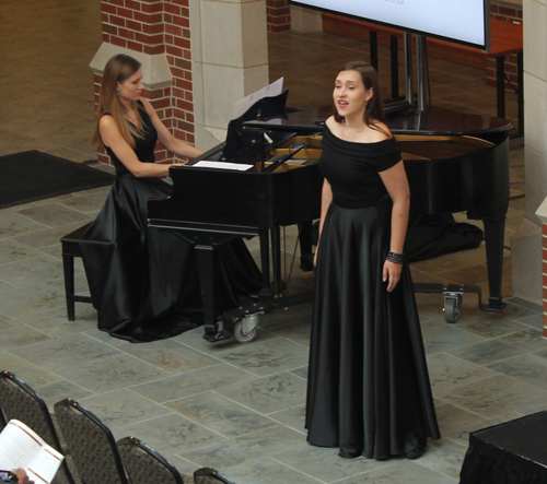 Sisters Ieva and Mariya Dudaite  from Lithuania performed at the opening event of the 2017 WUJA (World Union of Jesuit Alumni) Congress held at John Carroll University in Cleveland Ohio