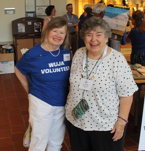 22017 WUJA volunteer Sue Eagan and Sr. Sheila Marie Tobbe, O.S.U.