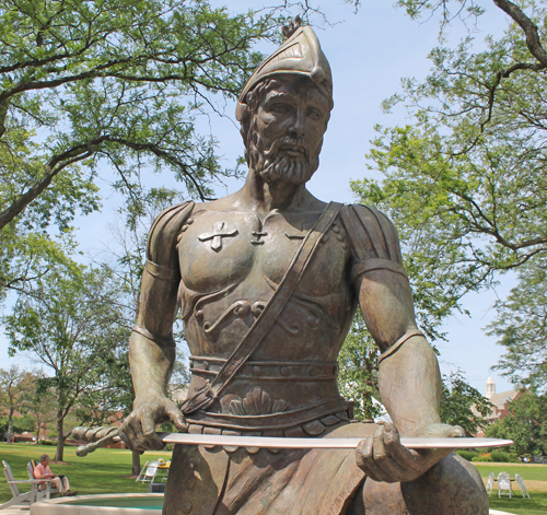 St Ignatius Loyola statue at John Carroll University