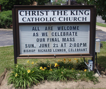 last Mass at Christ the King Church on Noble Road in East Cleveland Ohio 