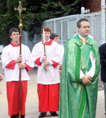 Pastor Eric Orzech and servers