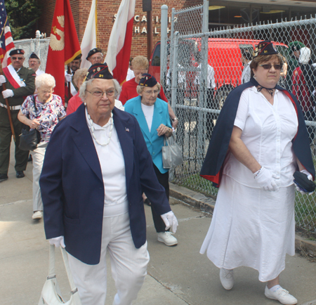 Procession into St Casimir Catholic Church in Cleveland as it reopened