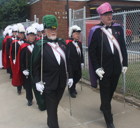 Procession into St Casimir Catholic Church in Cleveland as it reopened