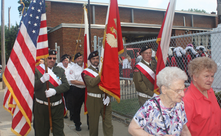 Procession into St Casimir Catholic Church in Cleveland as it reopened