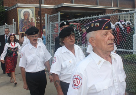 Procession into St Casimir Catholic Church in Cleveland as it reopened