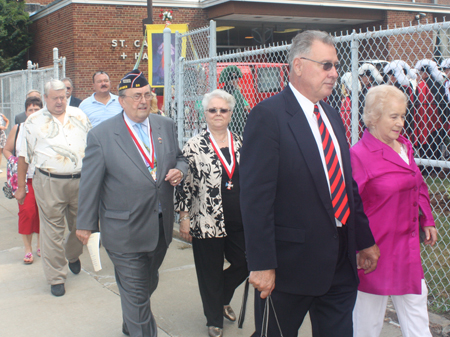 Procession into St Casimir Catholic Church in Cleveland as it reopened