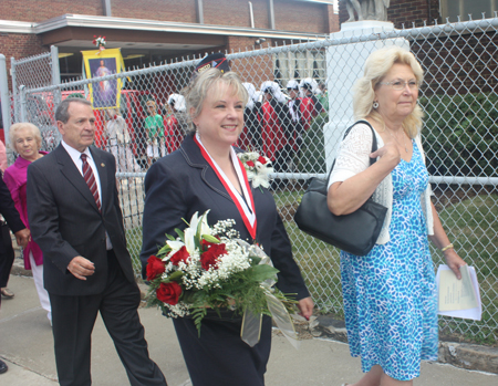 Procession into St Casimir Catholic Church in Cleveland as it reopened