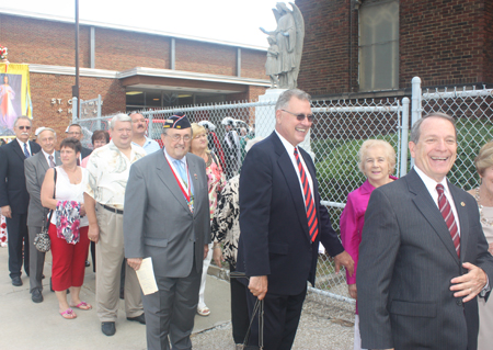 Procession into St Casimir Catholic Church in Cleveland as it reopened