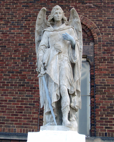 Angel Statue Outside of St Casimir Church in Cleveland Ohio