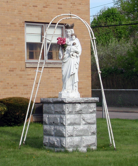 Mary Statue Outside of St Casimir Church in Cleveland Ohio