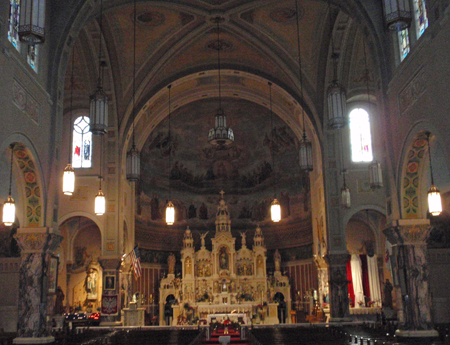Inside of St Casimir Church in Cleveland