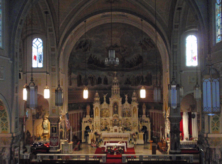 Inside of St Casimir Church in Cleveland