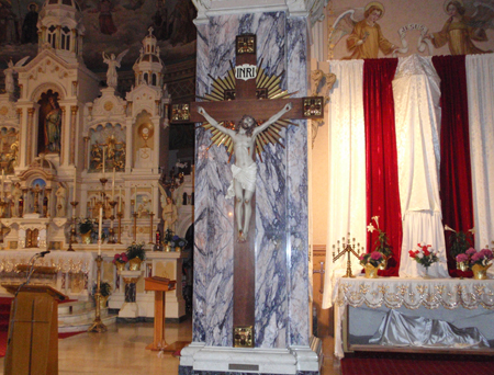 Inside of St Casimir Church in Cleveland