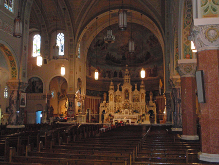 Inside St Casimir Church in Cleveland