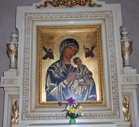 Mary icon Inside St Casimir Church in Cleveland