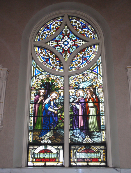 Stained glass Inside of St Casimir Church in Cleveland