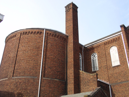 Outside of St Casimir Church in Cleveland Ohio