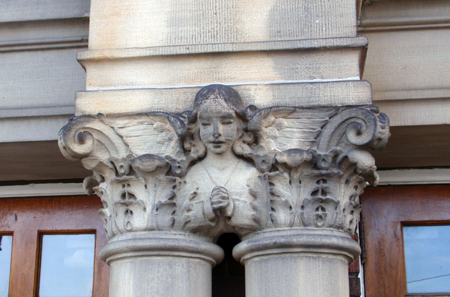 Angel statue in St Casimir Church in Cleveland Ohio