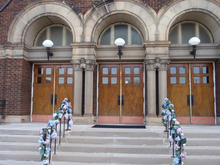 St Casimir Church steps in Cleveland Ohio