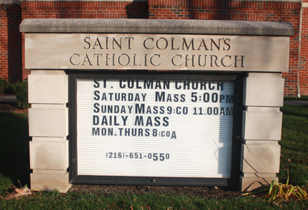St. Colman Catholic Church sign