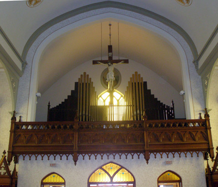 Rear of Saint Emeric Hungarian Church in Cleveland Ohio